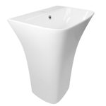 Умывальник-моноблок ELITE2 WAVE 650*450*835 ш*г*в, с хром переливом, белый, прямоуг