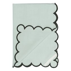 Набор кухонных полотенец с контрастным кантом зеленого цвета из коллекции Trendy Ruffles, 50х70 см