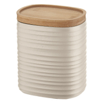 Банка для хранения с бамбуковой крышкой tierra, 1 л, бежевая