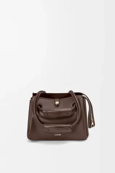 Loewe Маленькая сумка Madrid из мягкой телячьей кожи, темно-каштановый