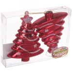 Елочные игрушки «Сказочная ёлочка» 8 см (набор 2 шт), Красный