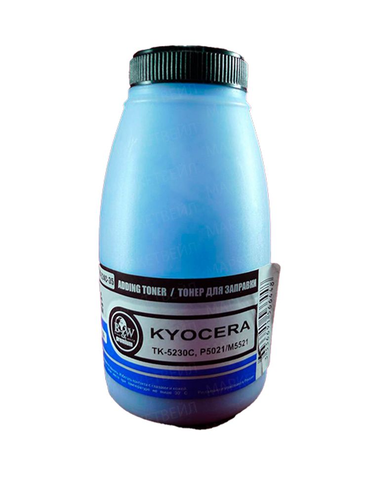 Тонер для Kyocera TK-5230C, P5021/M5521 Cyan (фл. 35г) 2.2K Black&amp;White Premium фасовка Россия
