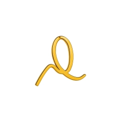 подвеска а из желтого золота