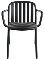 Кресло пластиковое Papatya Galata-K, антрацит