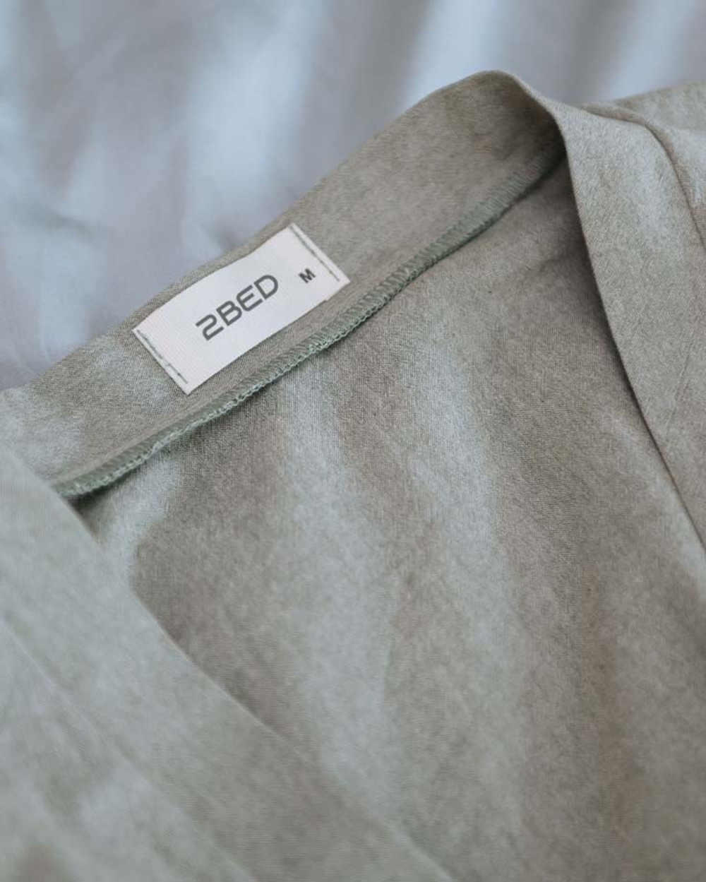 Домашний костюм из вареного хлопка Оливковый