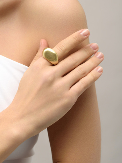 Кольцо "Matt stone" Gold