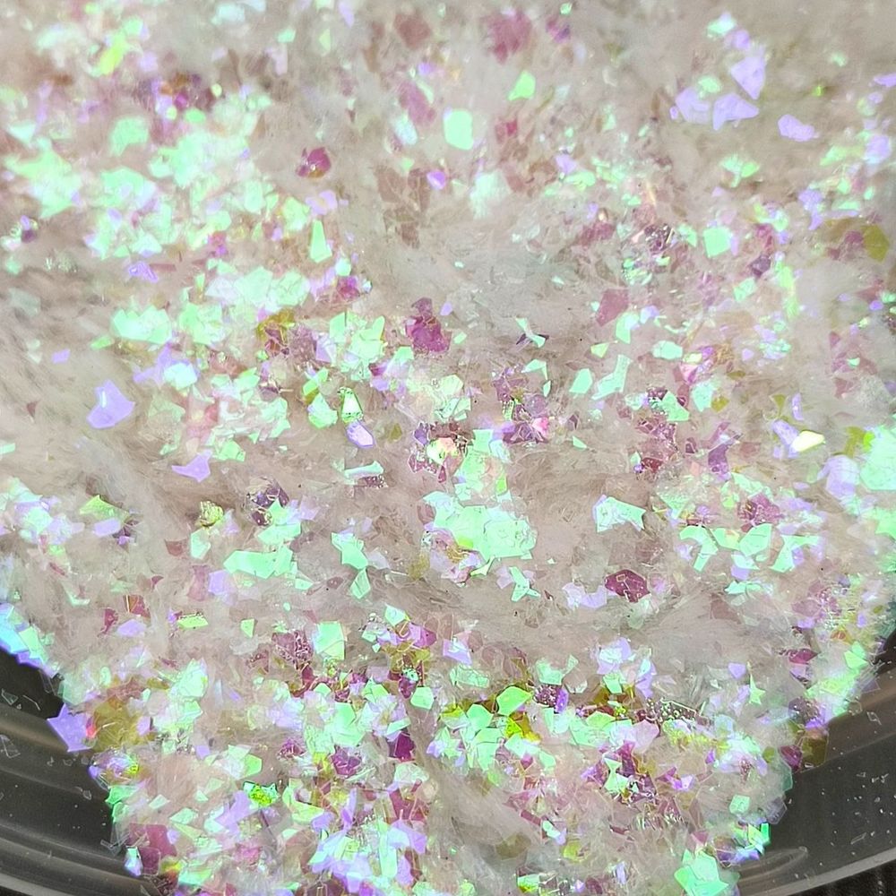 Хлопья белый хамелеон MixSomi-16 для дизайна ногтей, маникюра, бодиарта, макияжа...