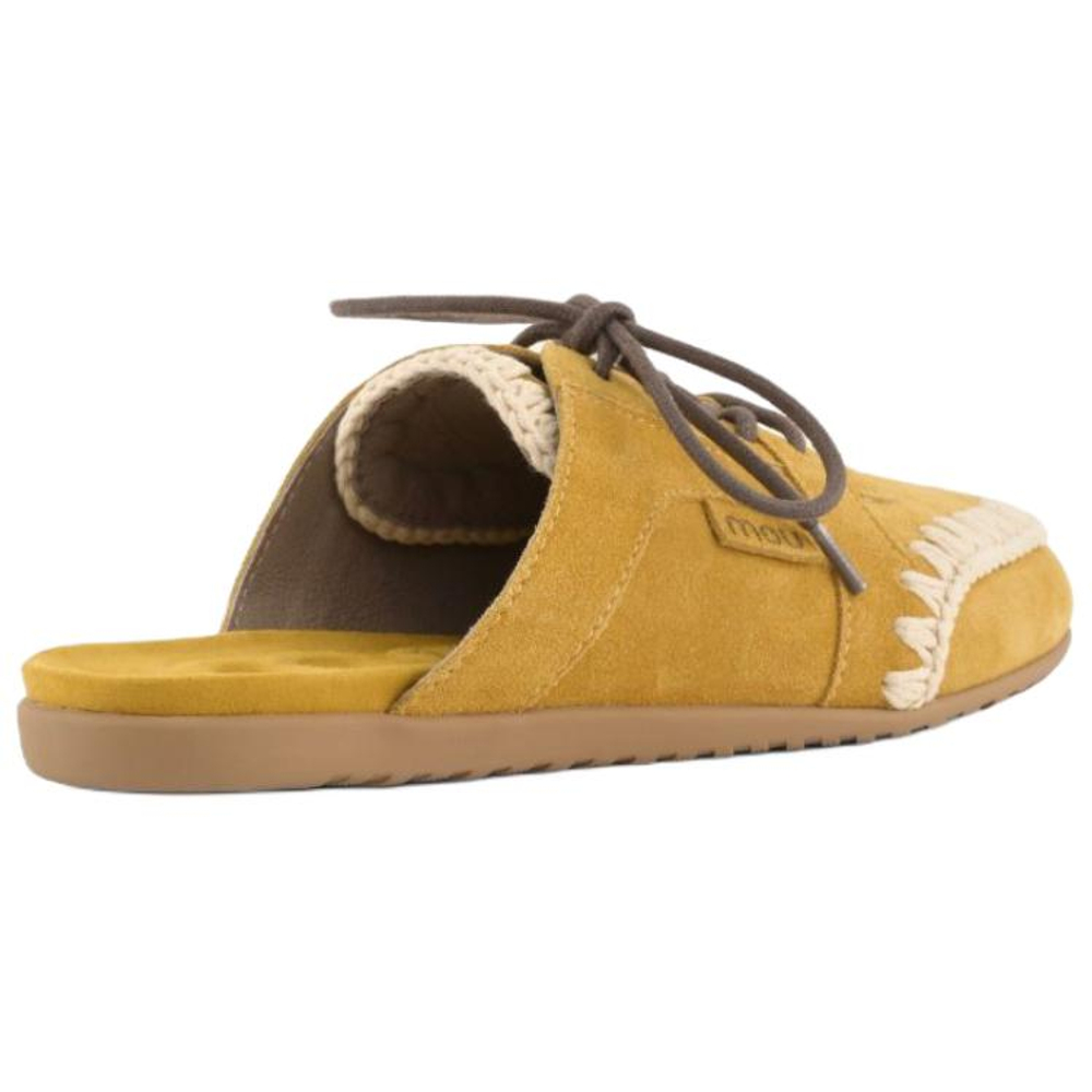 MOU Rubber Sole Abrasion Resistant Closed Toe Slippers Women"s Ginger Yellow