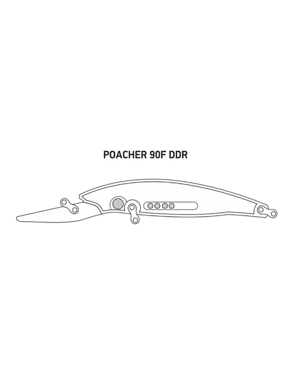 Воблер для рыбалки POACHER 90F DDR-029 12 г., плавающий