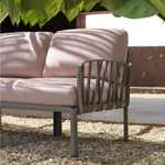 Диван пластиковый с подушками Nardi Komodo 3, тортора, розовый