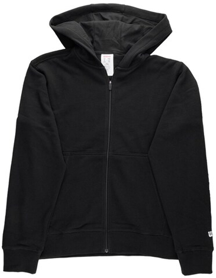 Детская теннисная куртка Wilson Kids Unisex Team Zip Hoodie - black