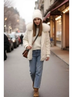 шапка ангора зимняя пушистая вязаная модная