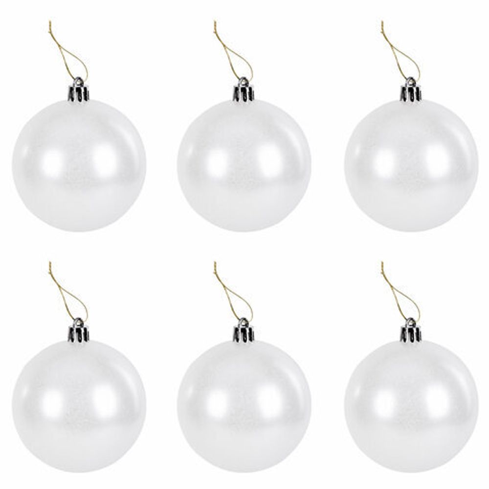 Шары ёлочные 24 шт., 5 см, "Eden Colors", пластик, цвет: красный/жемчужный, ЗОЛОТАЯ СКАЗКА, 591978