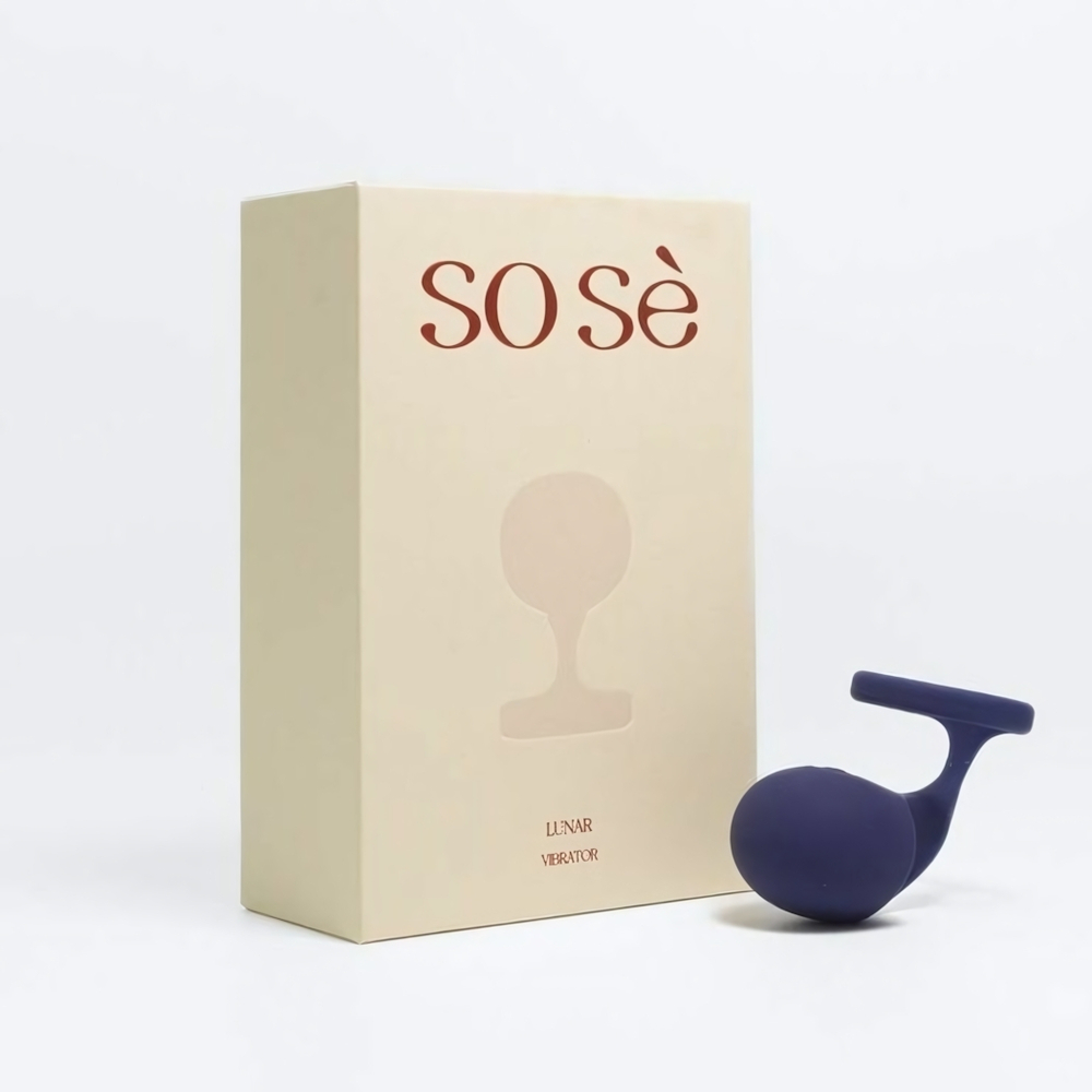 Синий вибростимулятор на пальцы Lunar