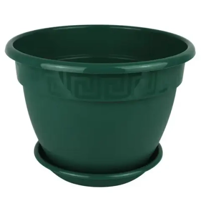 Горшок Антик, D19, 2,6 л, малахит с поддоном