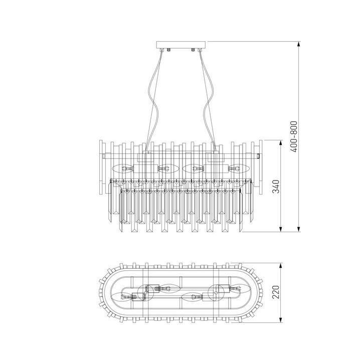 Подвесная люстра Bogates Piano 340/4