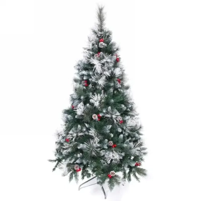 Ёлка «Роскошная» 180 см, ПВХ+леска, шишки, ягоды, иней (723 веток) (SZ809AA-180)