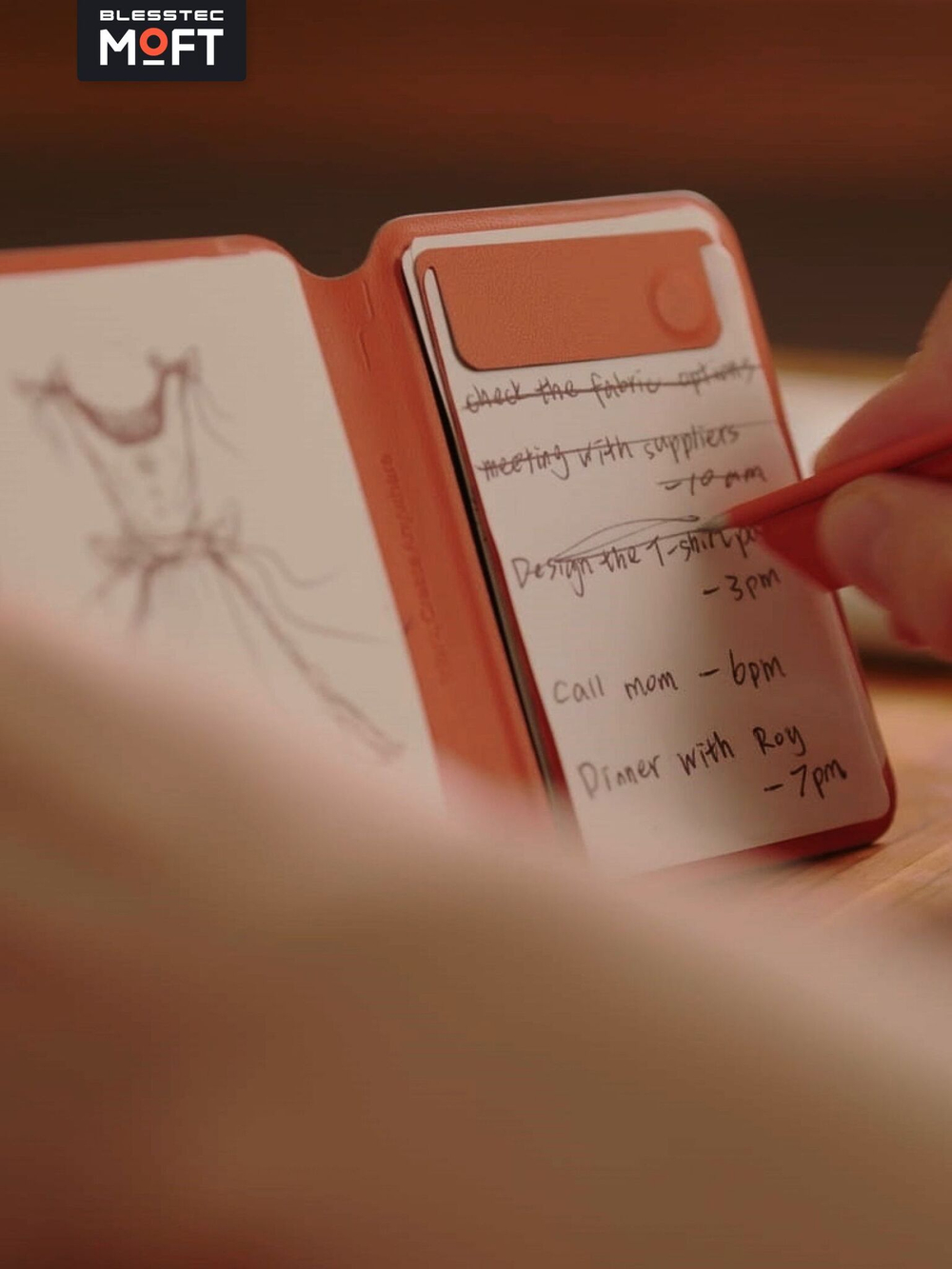 Магнитная подставка с записной книжкой MOFT Snap Flow Notepad Stand l Раскладной l Белый
