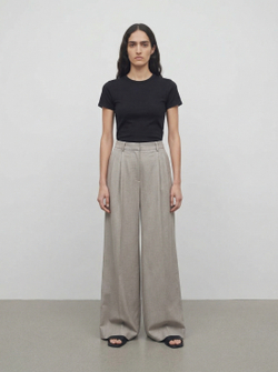 Свободные брюки-палаццо из шерсти
