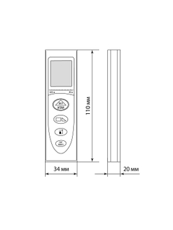 Лазерная рулетка ЛР-60, дальность 60 м, точность 2 мм, подсветка, IP54, 2хAAA, “Алмаз” TDM