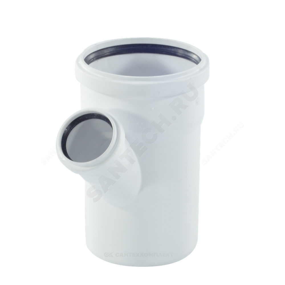 Тройник PP-H переходной бесшумный белый RAUPIANO PLUS Дн 110х50х45гр б/нап в/к Rehau 11213041001