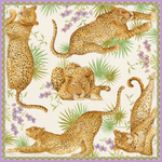 Платок «Леопард и орхидеи»