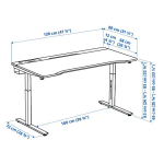 Игровой стол- UTMANING IKEA, УТМАНИНГ ИКЕА, 120х80, черный