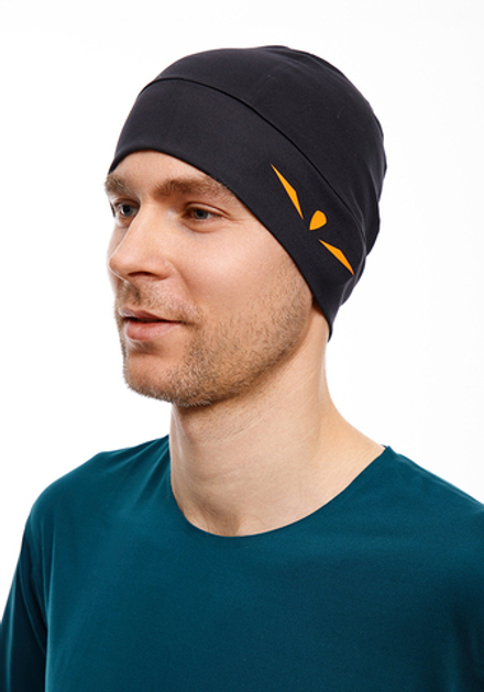 ШАПКА ДЛЯ БЕГА | BLACK ORANGE