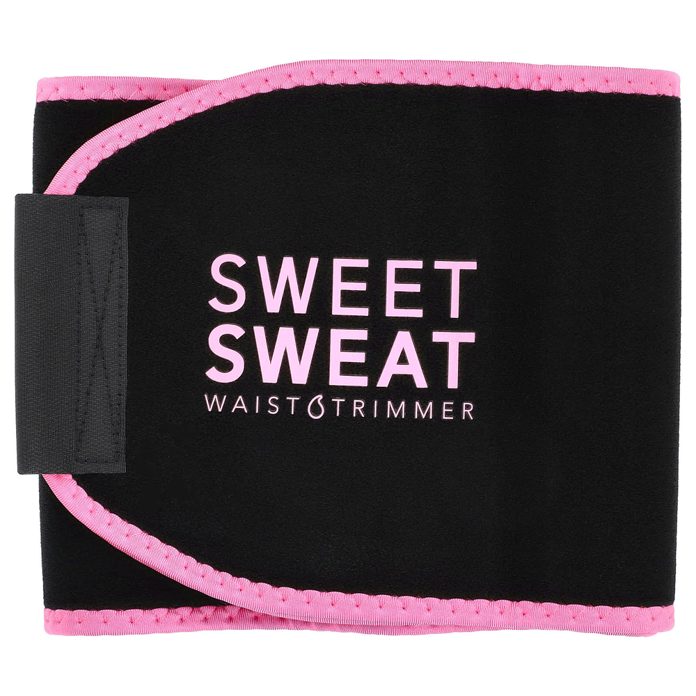 Sports Research, Sweet Sweat, пояс для похудения, маленький, черный и розовый, 1 шт.