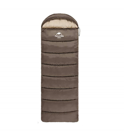 Спальный мешок Naturehike U Series Двойной хлопок осень-зима Brown U250S, молния слева, 6927595769294L