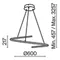 Подвесной светильник Изгиб / Curve 3000-4000К 31Вт Maytoni mod242pl-l33bk
