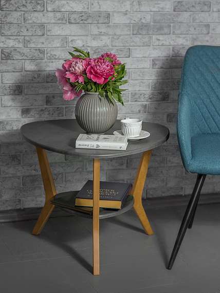 Стол журнальный BeautyStyle 15 серый бетон/бук