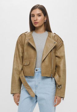 Куртка кожаная женская BOSS C_Sadora