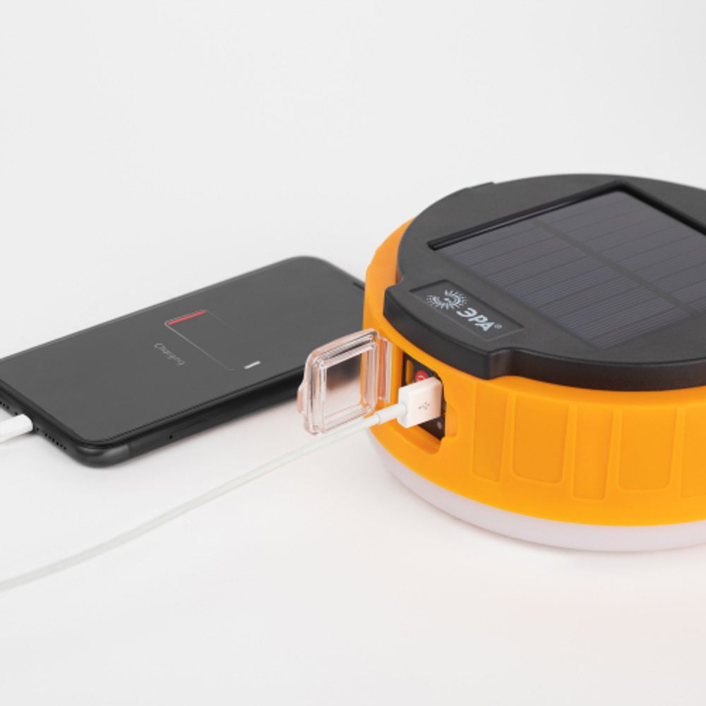 Фонарь кемпинговый светодиодный ЭРА KA-701 Персей аккумуляторный, на солнечной батарее + пульт