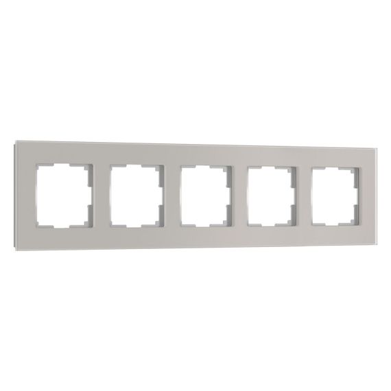 Рамка Werkel Senso на 5 постов дымчатый стекло soft-touch W0053117 4690389214301