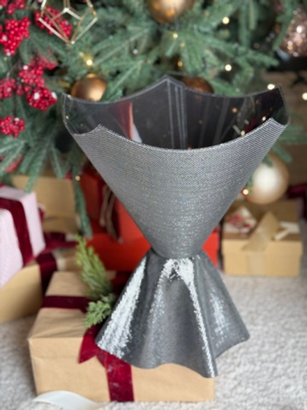 Платье Мерцание (пятиугольник). Цвет:Серебристый.