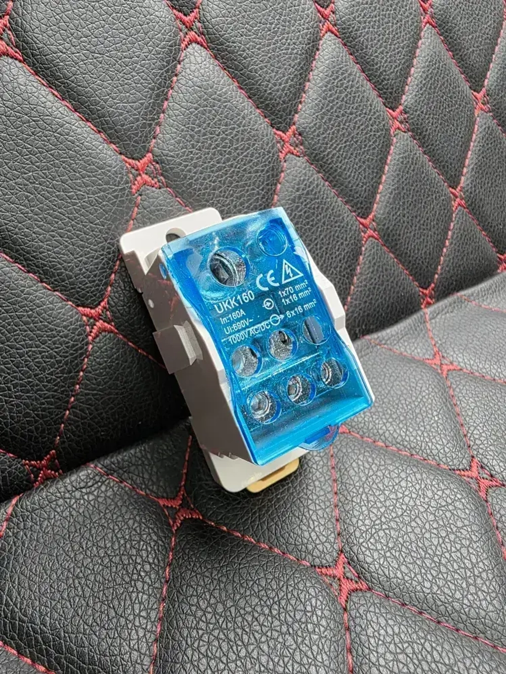 UKK160, 160A 690 - 1000В. Распределительный блок на дин-рейку (DIN), кросс-модуль.