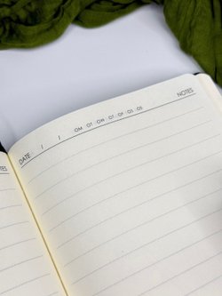 Блокнот А5 линейка 120л на магните чёрный (0586-1)