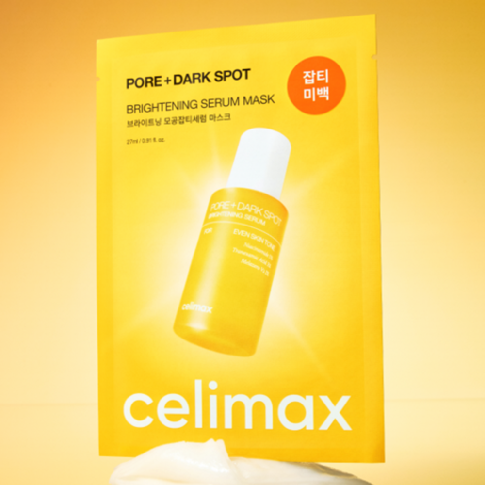 Celimax Маска тканевая выравнивающая тон кожи - Pore+dark spot brightening serum mask, 27мл