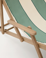 Vilara Складной шезлонг для улицы в полоску зеленого и бежевого цвета