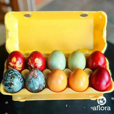 Фотография Яйца пасхальные крашеные МИКС / 1 десяток купить в магазине Афлора