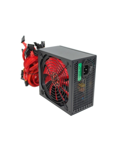 Ginzzu PC800 14CM(Red) 80+ black,APFC,24+4p,4 PCI-E(6+2), 7*SATA, 4*IDE,оплетка, кабель питания,цветная коробка
