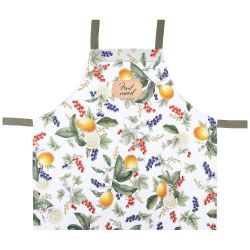 ФАРТУК "FRUIT BASKET",100% ХЛОПОК,БЕЛЫЙ,ТВИЛ