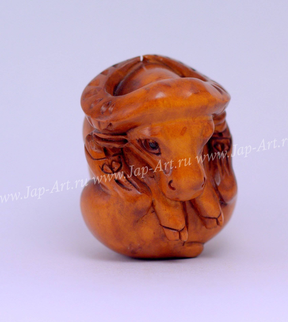 Нэцкэ Буйвол круглый