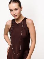 Сотуар "Extra Long Hematite Pearl" Gold