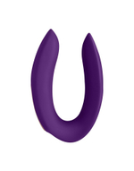 Фиолетовый вибратор для пар Satisfyer Double Plus Remote с пультом ДУ (Цвет: фиолетовый)
