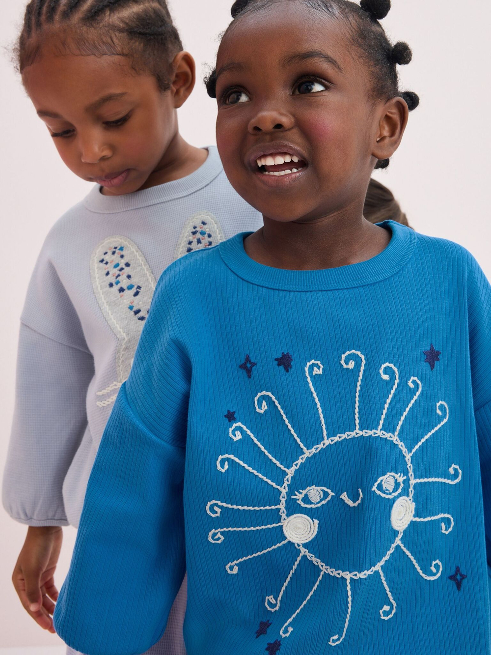 Пижама для девочки Next 196-716, 3 шт., Синий, Голубой, Молочный