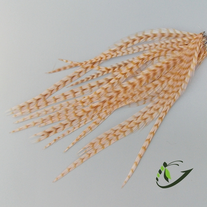 Перо из седла петуха EWING - Bleached Grizzly / Pink 10-15 см (16 шт)