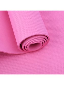 Коврик для фитнеса и йоги 61х173 см (розовый цвет)
