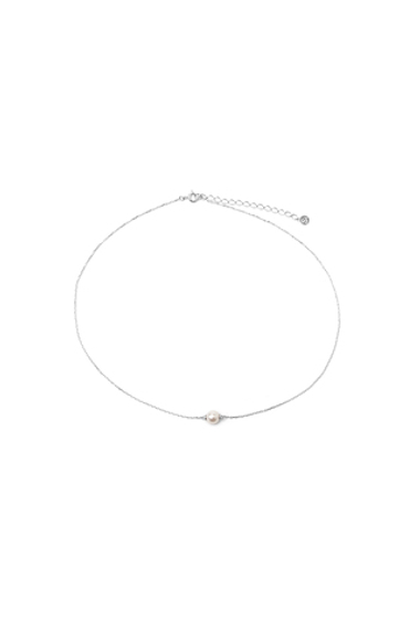 Колье-чокер из серебра с жемчугом